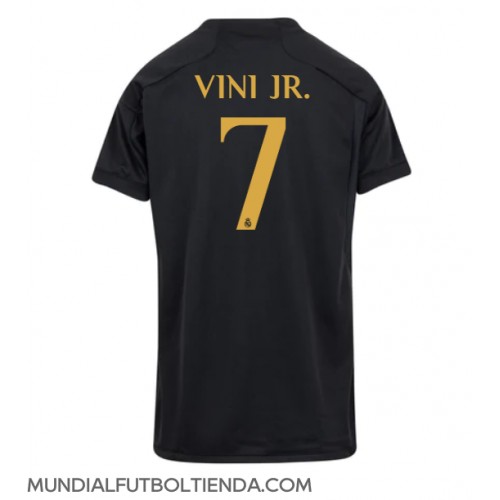 Camiseta Real Madrid Vinicius Junior #7 Tercera Equipación Replica 2023-24 para mujer mangas cortas